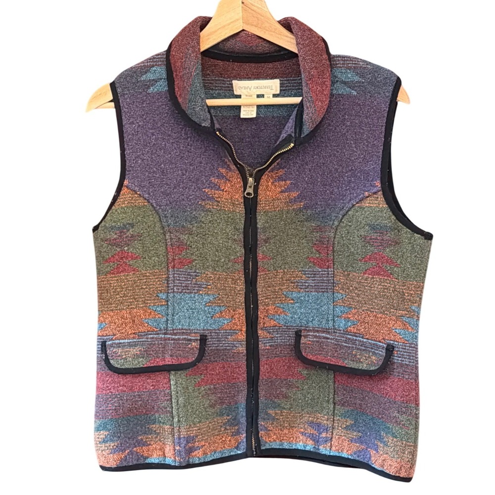 Vintage Territory Ahead Southwestern Vest Western Boho Gorpcore Earthy Granola
